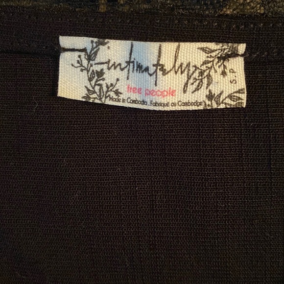 Free People Premonitions Black Fringe Lace Trim Hem Slip Bodycon Dress - S - Picture 12 of 15